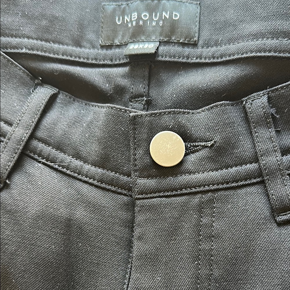 Unbound Merino Black Slim Travel Pants